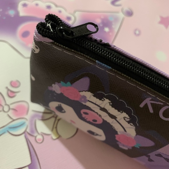 Kuromi Purple and Black Zip Pencil Pouch - Picture 8 of 14